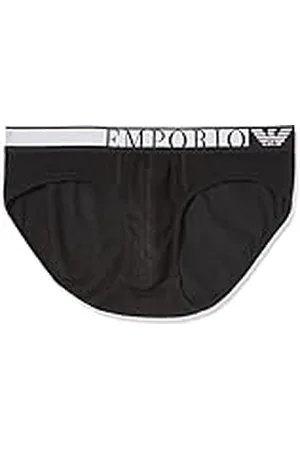 Emporio Armani Män sida logotypband elastiskt band bokstav, , S