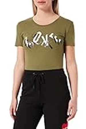 Moschino Dam-t-shirt hängande märkestryck, , 44 SE