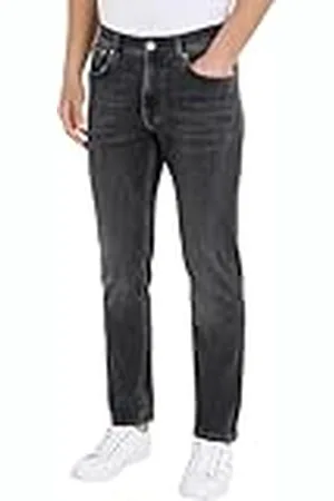 Tommy Hilfiger Raka Denton Str Salton Blk denimbyxor för män, , 33W x 34L