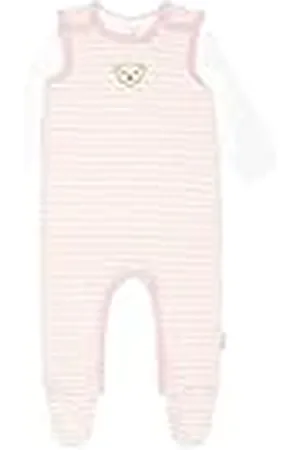 Steiff Unisex baby set sparkbyxor med fot + t-shirt långärmad pyjamas för småbarn, , 56 cm