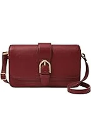 Fossil Damväska Zoey, svart stor crossbody-väska i läder, l: 25,4 cm, b: 7,6 cm, h: 17,8 cm, ZB1935001