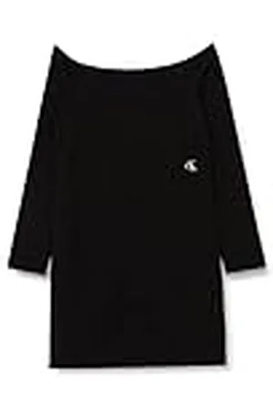 Calvin Klein Dam Plus Bardot klänning bodycon, svart (Ck Black), 4XL, , 4XL