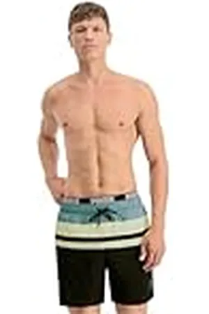PUMA Herr Heritage Stripe Mid Shorts Boardshorts, Mineralblå kombination, S