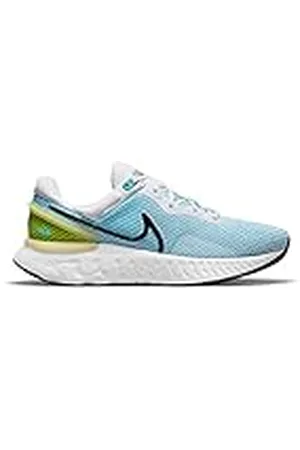 Nike Herr React Miler 3 Löpskor, vit/svart-klorin, blå-vivid sulfur, 44 EU, , 44 EU