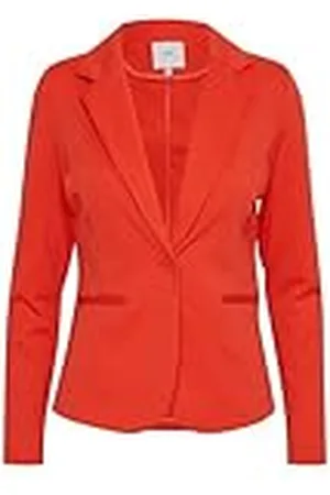 Ichi IHKATE BL dam blazer kort blazer, jacka med en knapp-kavaj med stretch och, , S