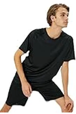 Koton Män raglan ärm crew neck texturerad basic sport t-shirt, , S
