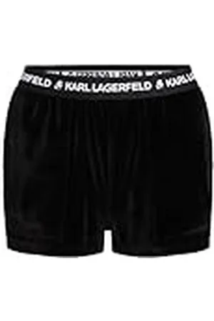 Karl Lagerfeld Kvinnors velour logotyp kort pyjamas botten, , S, , S