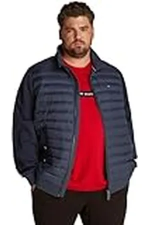 Tommy Hilfiger Herr BT-MIX MEDIA STAND CLLR-B MW0MW39138 tröja med dragkedja, blå, 3XL, , 3XL stor