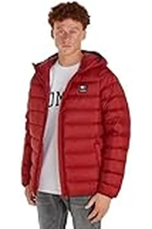 Tommy Hilfiger Män Tjm Hooded Lt Dunjacka Ext Down Jackets, XL, Röd, , XS