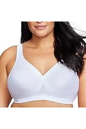 Glamorise Hel figur plus storlek MagicLift sömlös sport-bh trådlös # 1006 vit, , 90N