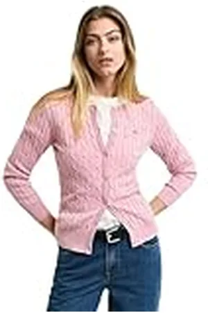 GANT Stretch bomull cable cardigan, , XL