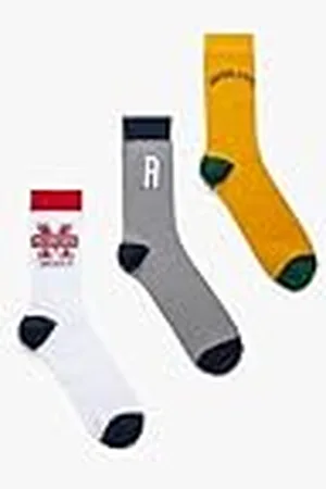 Koton Män broderade 3-pack strumpor set, , One Size