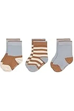 LÄSSIG LÄSSIG unisex barn- och babystrumpor, set om 3, ljusblå, karamell, storlek 23-26