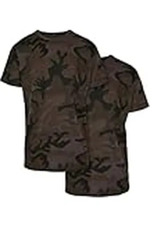 Build Your Brand T-shirt för män, camo Tee 2-pack, arméskjorta för män, överdimensionerad passform, , S