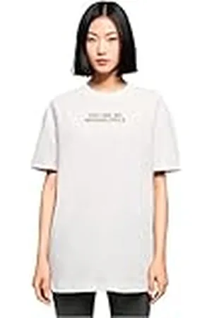 Merchcode Dam-t-shirt dam, missingpiece, överdimensionerad pojkvän, te, överdimensionerad passform, bomull 100%, L, , L