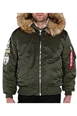Alpha Industries MA-1 Arctic Bomber Jacket med huva för män