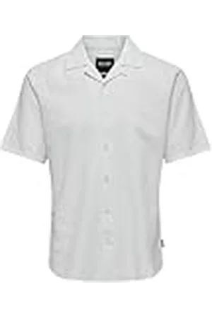 Only & Sons Onscaiden Ss Solid Resort Linen Noos kortärmad skjorta, , S