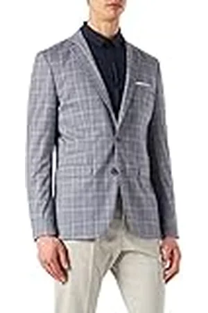 SELECTED Slhslim-timelogan Blå SND Chk BLZ B Noos Blazer Herr, /kontroller: Sand, 64