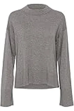 Part Two Kvinnors tröja Crew Neck avslappnad passform beskurna ärmar breda axelremmar, , L