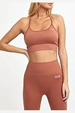Drop Of Mindfulness Maya Sports Bra Seamless med reglerbara axelband Dam Skön Sport-Bh för Kvinnor uttagbara inlägg Sporttopp Sömlös roströd Tränings-bh vadderad, XS-XL