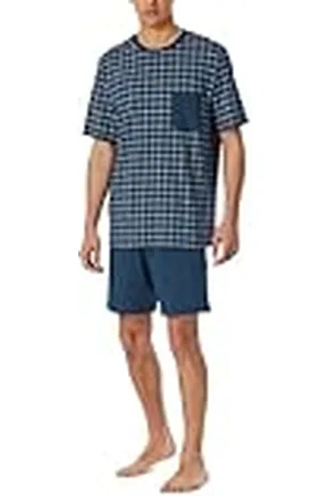 Schiesser Herrpyjamas kort rund hals komfort Essentials pyjamasset, , 58, , 58