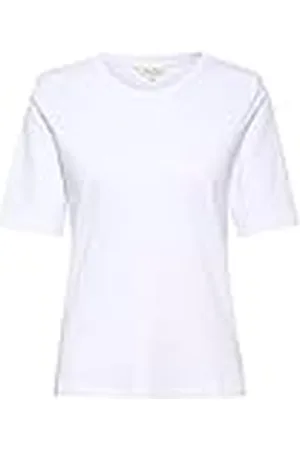 Part Two Dam T-shirt kortärmad bomullströja T-shirt Crew Neck vanlig passform, , L