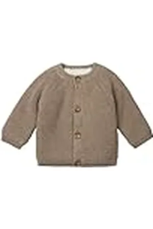 Noppies Baby unisex kofta stickad nevers, Mörkfärgad melerad – P757, 74 cm