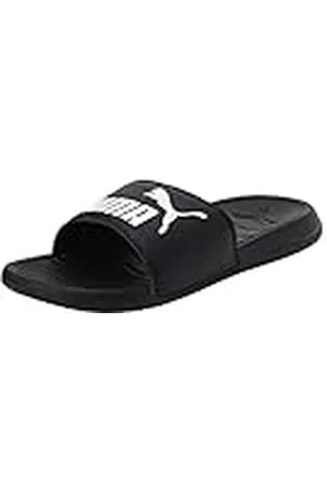 PUMA Popcat 20 unisex - vuxen Strandsandal Slide, Svart Black White, 44.5 EU