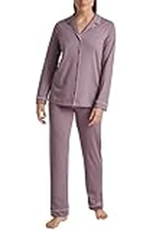 Calida Night Lovers pyjamas med knappar, tillverkad av 100% supima-bomull, med tygtäckt elastisk linning, , 36-38