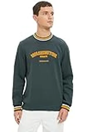 Koton Herr crew neck långärmad slogan-tryckt tröja, , S