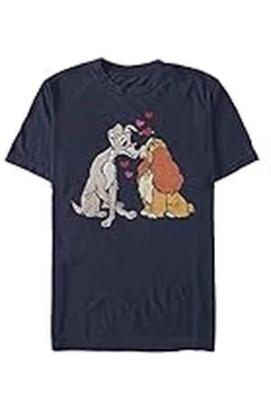 Disney Unisex Lady And The Tramp Puppy Love Organic kortärmad T-shirt, , S