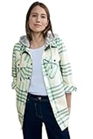 CECIL Dam velour check overshirt W. Det jacka, , L