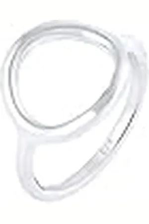 Elli Ring damer cirkel rund geo statement i 925 sterlingsilver, 54 EU, fasettad slipning, Utan
