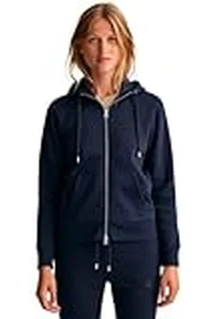 GANT Tonal Archive Shield huvtröja med dragkedja, blå, , XL