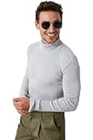 Trendyol Herr polokrage enkel smal tröja sweatshirt, grå, S, , S