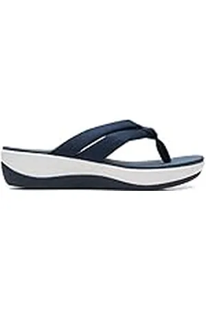 Clarks Arla Kaylie flip-flops för kvinnor, Marinblå textil, 41.5 EU