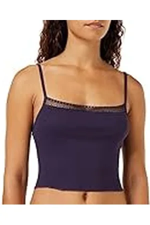 Sloggi Dam Go Ribbed Crop Top Pyjamastopp, blåbär, L