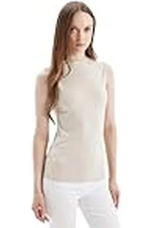 DeFacto Damer oversize crop tops – klassisk baströja för kvinnor – bekväm oversize skjorta för kvinnor, , XL
