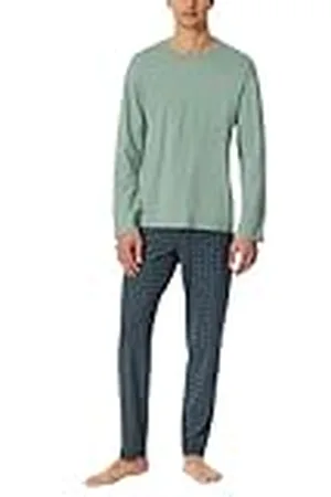 Schiesser Pyjamasset för män, långa nattkläder, set med pyjamasset, , 56