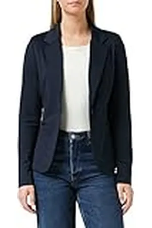 Ichi IHKATE BL dam blazer kort blazer, jacka med en knapp-kavaj med stretch och, , M