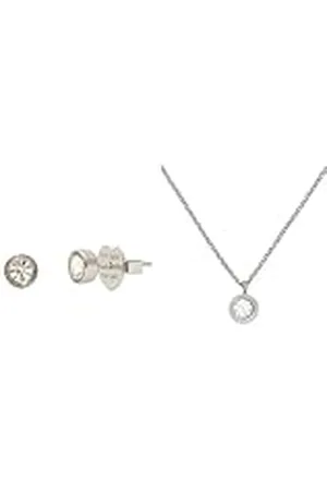Kate Spade Set i stennubbar och minihänge, klar/silver