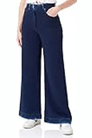 Moschino Wide Leg with Leather-Hued Back Tag Casual Byxor Dam, , 36