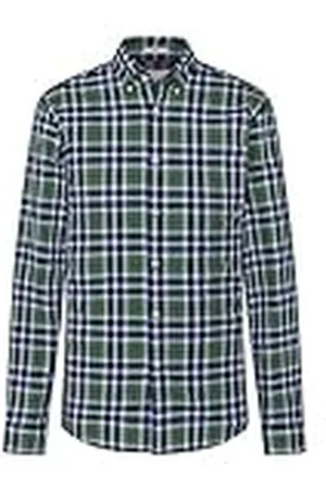 Hackett HKT by Hackett Hkt Hbone grön rutig vardaglig skjorta för män, , M