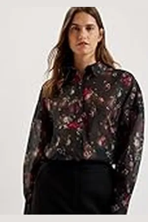 Ted Baker WMB-ATUEL-överdimensionerad tryckt långärmad skjorta , , 42 SE