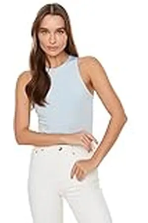 Trendyol T-shirt för kvinnor, knäppning stickad body, medium