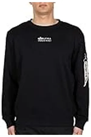 Alpha Industries Unisex Organics Emb tröja, ekologisk svart, XS, , XS