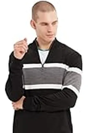 Trendyol Herr High Neck Colorblock smal tröja sweatshirt, , S, , S