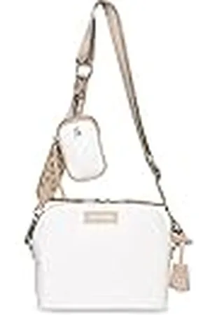 Steve Madden Farren nylon kupol crossbody väska, vit solbränd, en storlek, , en storlek