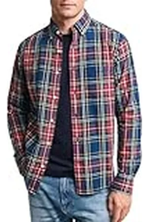 GANT Reg Check Shirt för män, klassisk skjorta, , L