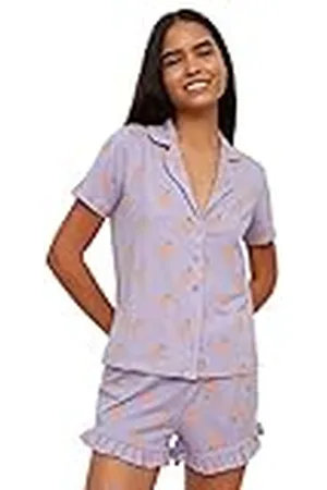 Trendyol Damer frukter tryckt stickad pajamas kit pyjamas-set, , XL